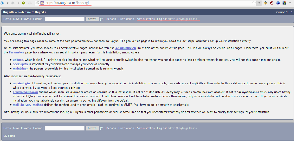 Bugzilla-Admin-Page