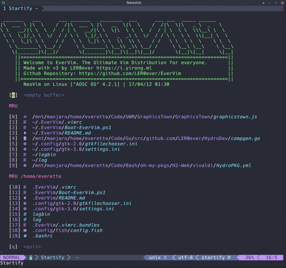 EverVim 20170413 发布，适合所有开发者的 Vim 发行版 - 开源中国社区