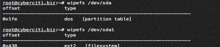 如何使用wipefs命令擦除磁盘上的签名