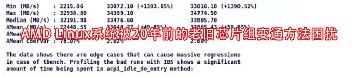 AMD Linux系统被20年前的老旧芯片组变通方法困扰